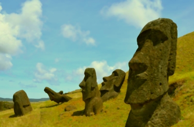 Rapa Nui (Velikonoční ostrov) - Sochy Moai